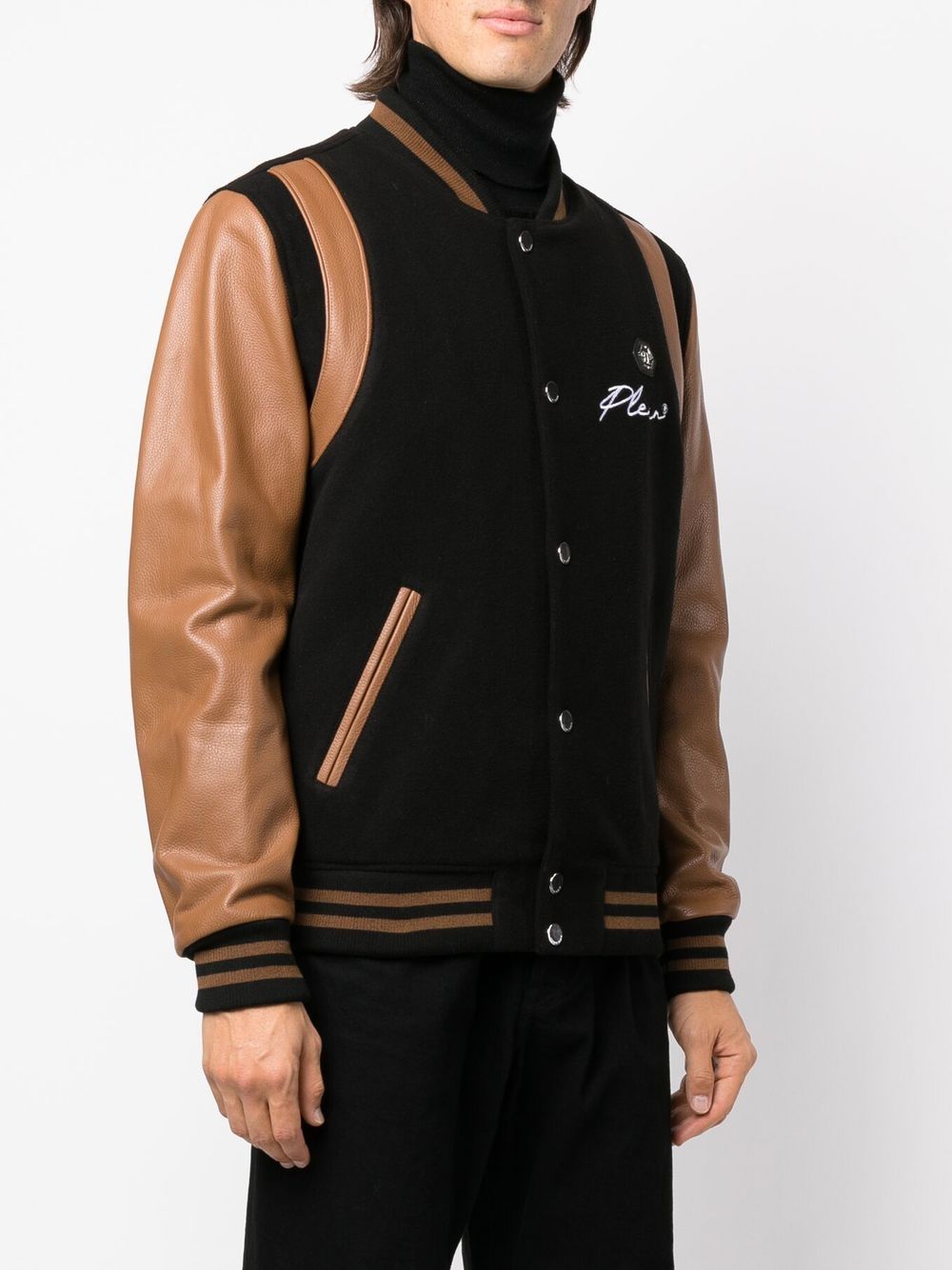 Philipp Plein Leather Bomber Jacket - Farfetch