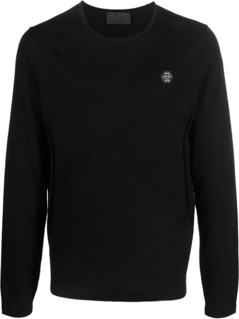 Philipp Plein logo crew-neck jumper Men