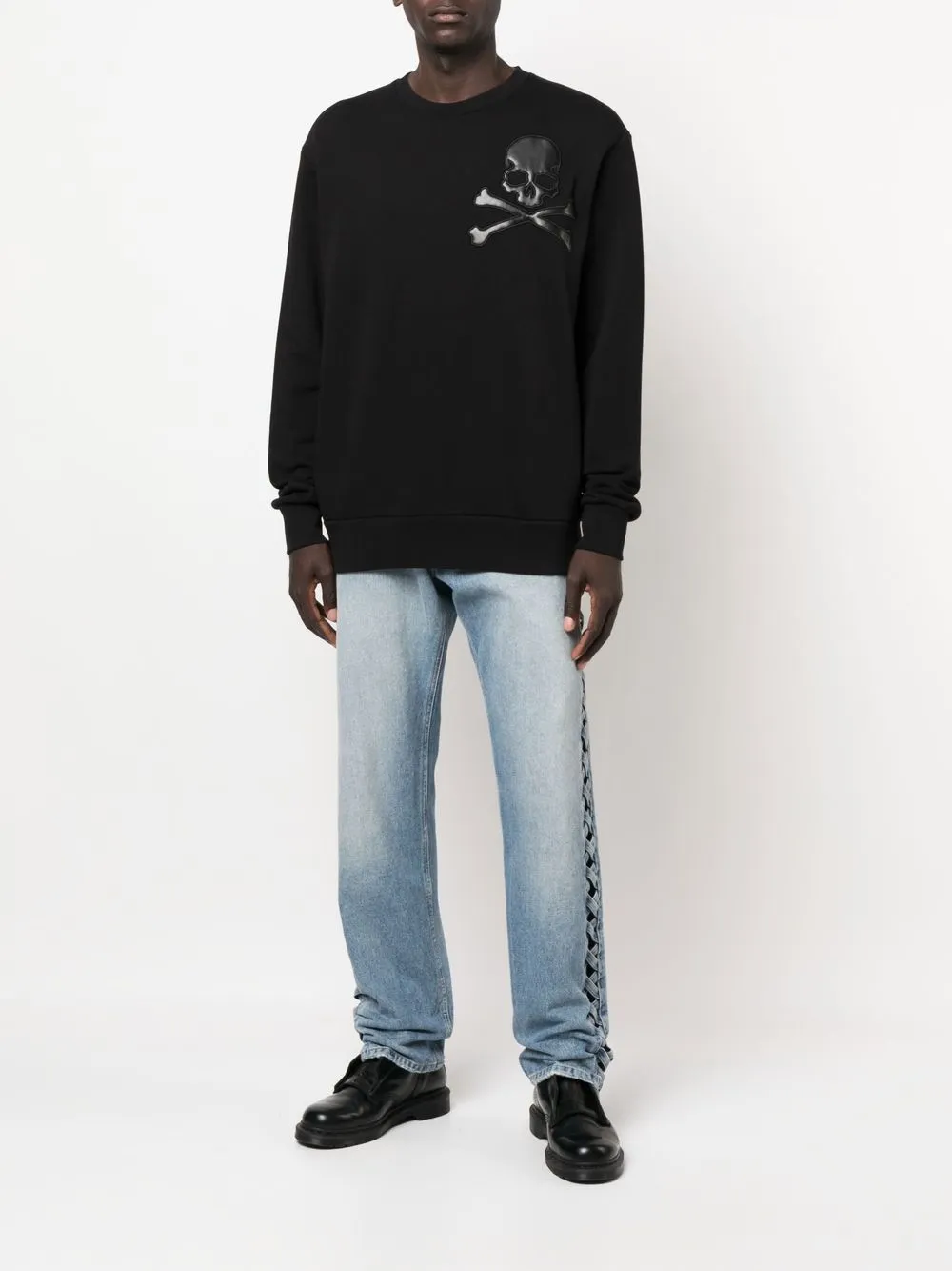 Philipp Plein Sweater met doodskop - Zwart