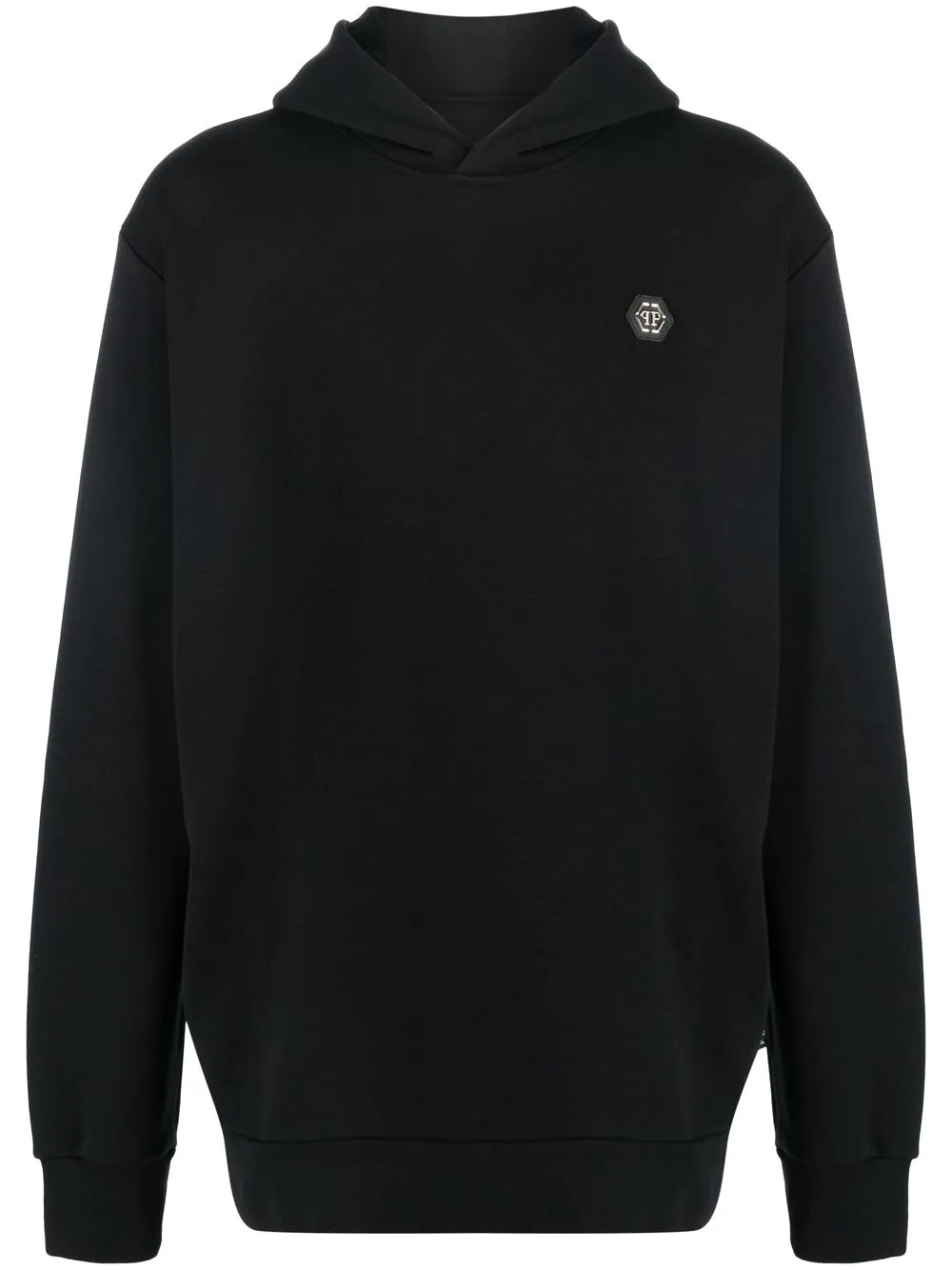 

Philipp Plein chest logo-patch detail hoodie - Black