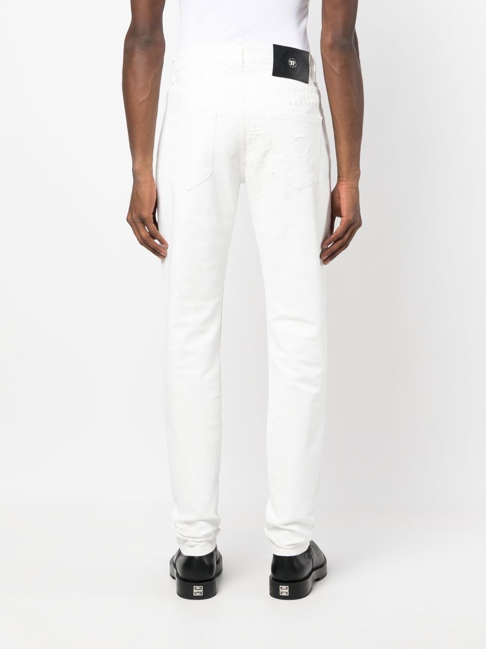 Shop Philipp Plein Straight-leg Jeans In White