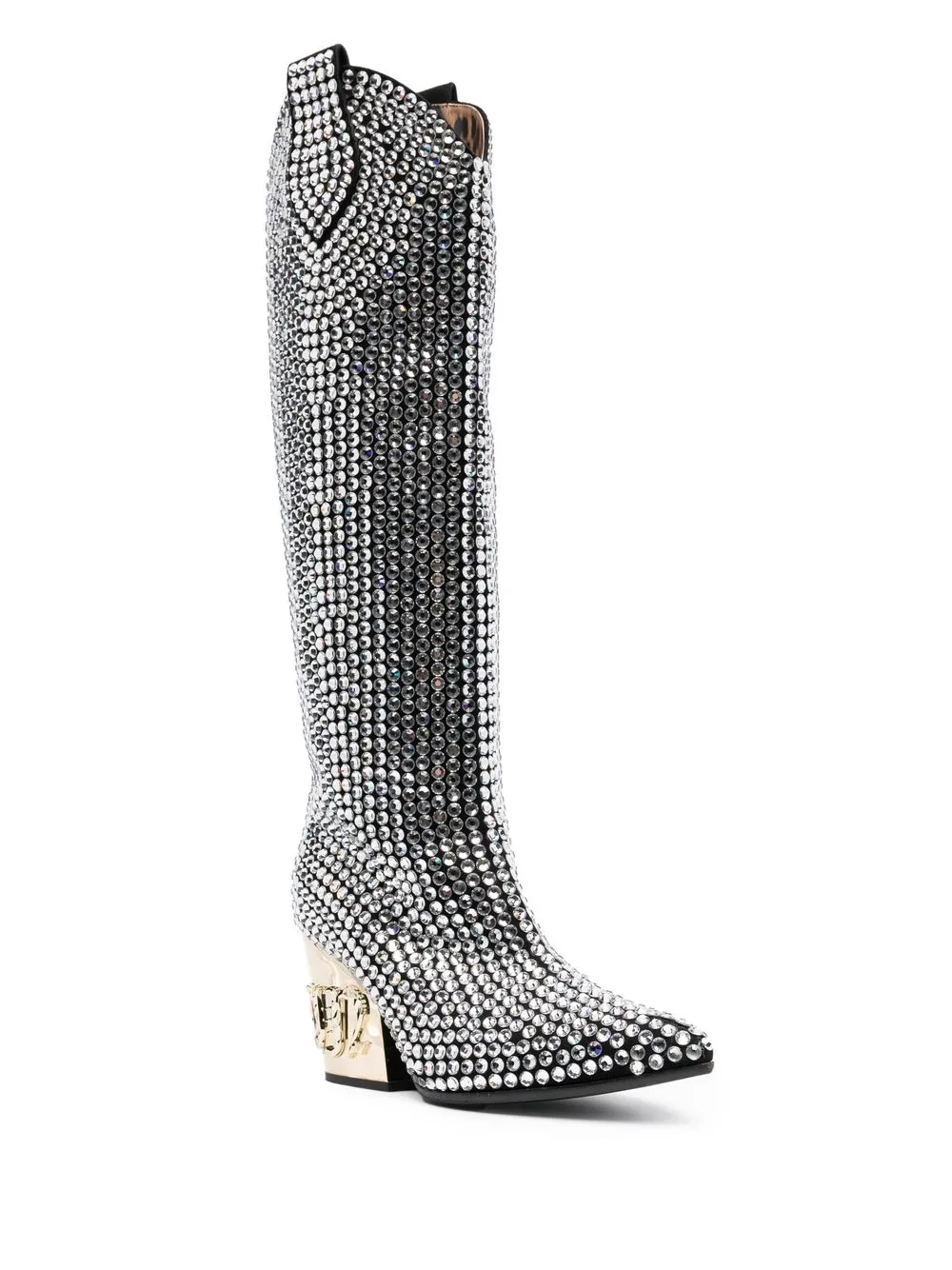 Philipp Plein Strass CowBoy laarzen - Zilver