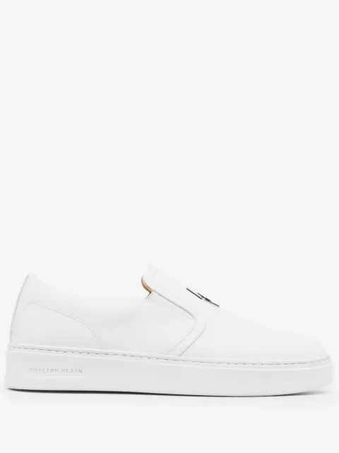 Philipp Plein Tênis slip-on com logo hexagonal