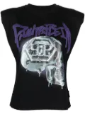 Philipp Plein Skull-print Padded-shoulder tank top - Black