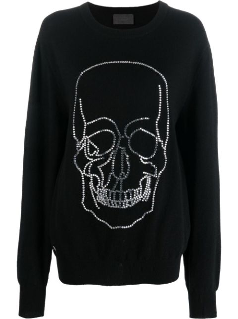 Philipp Plein studded-skull cashmere pullover Women