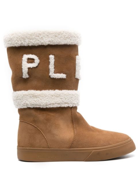 Philipp Plein shearling-lined suede boots Women