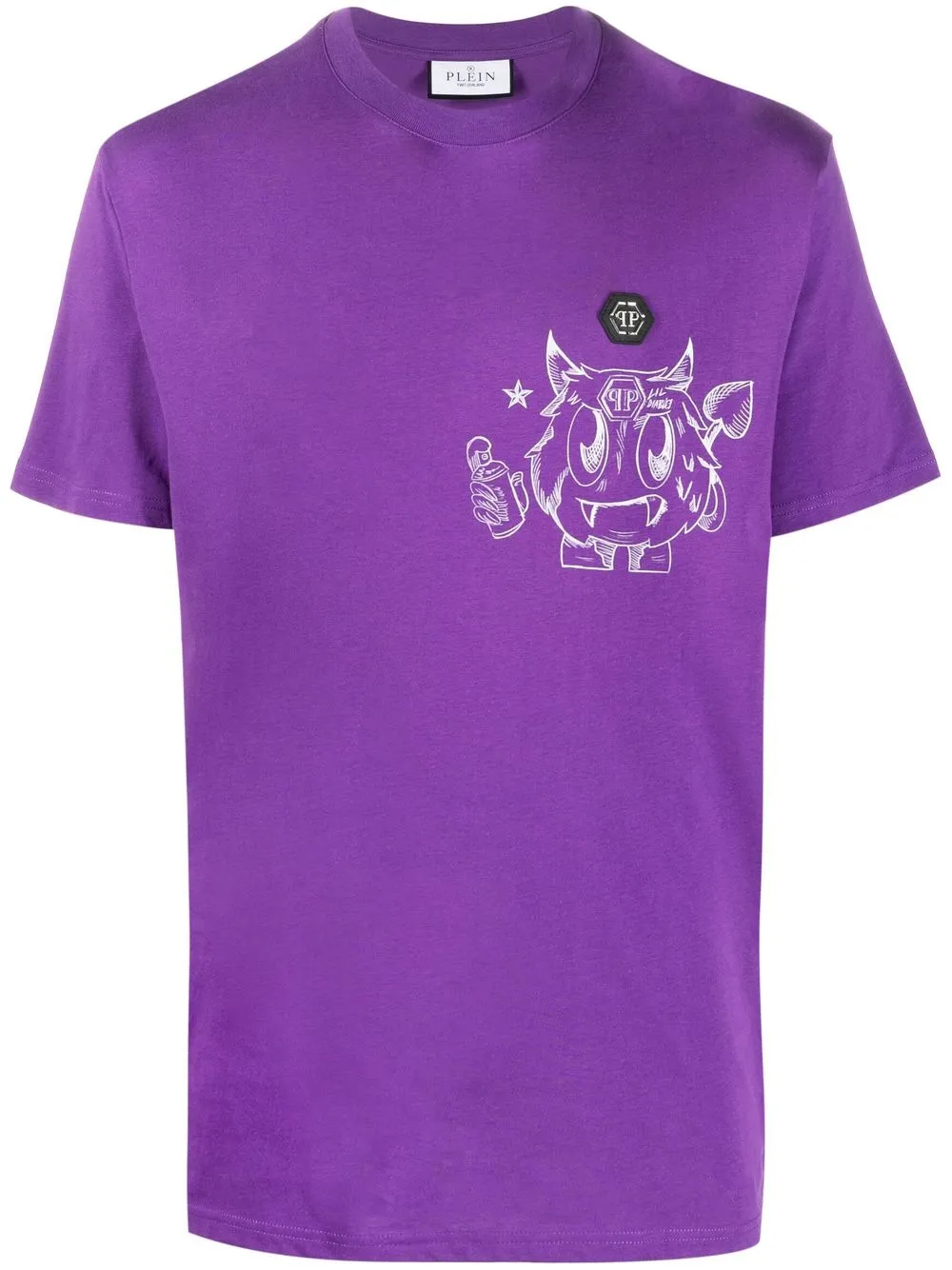 

Philipp Plein playera con estampado gráfico - Morado