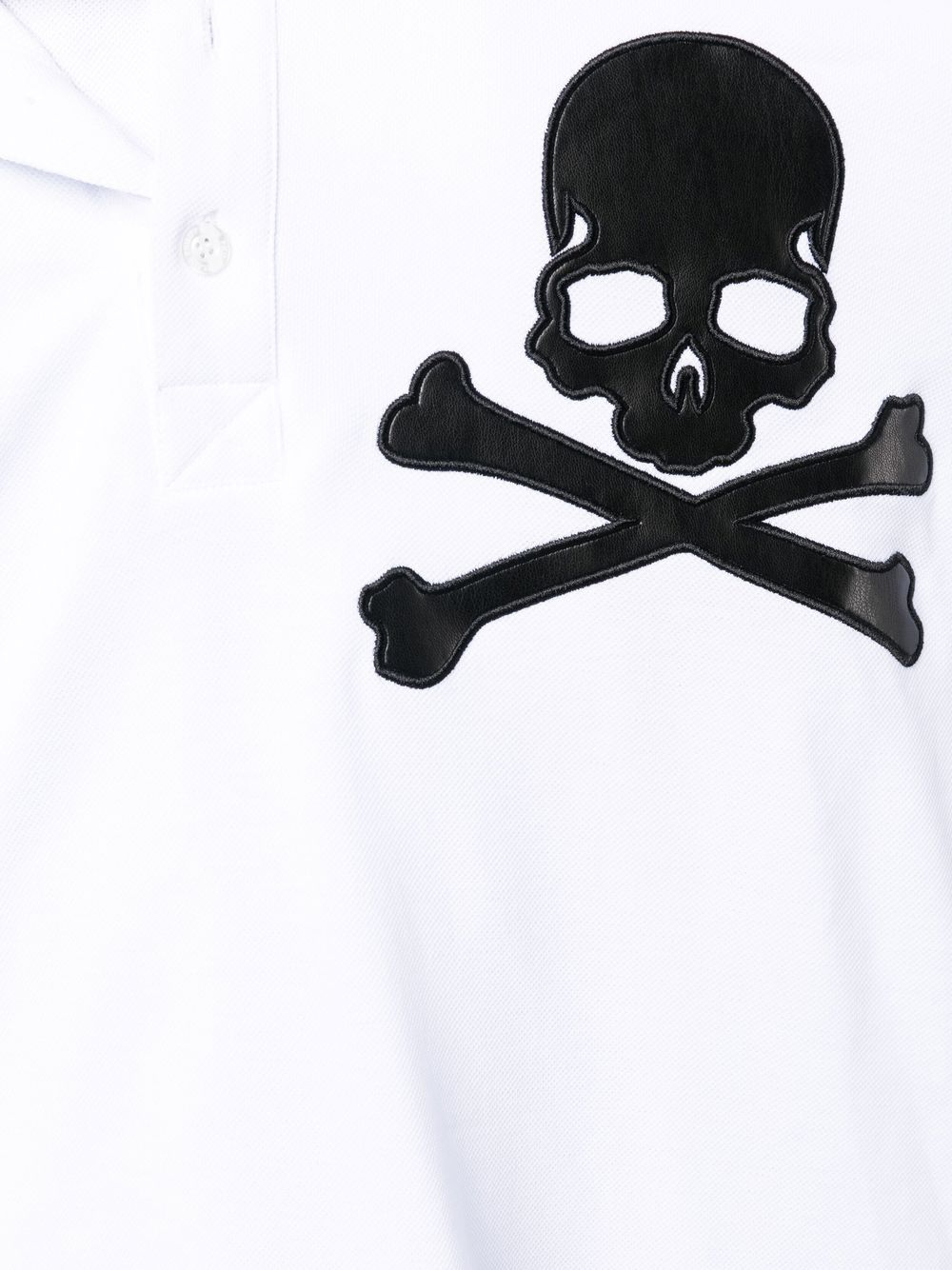 Affordable Philipp Plein Skull-patch cotton polo shirt Men