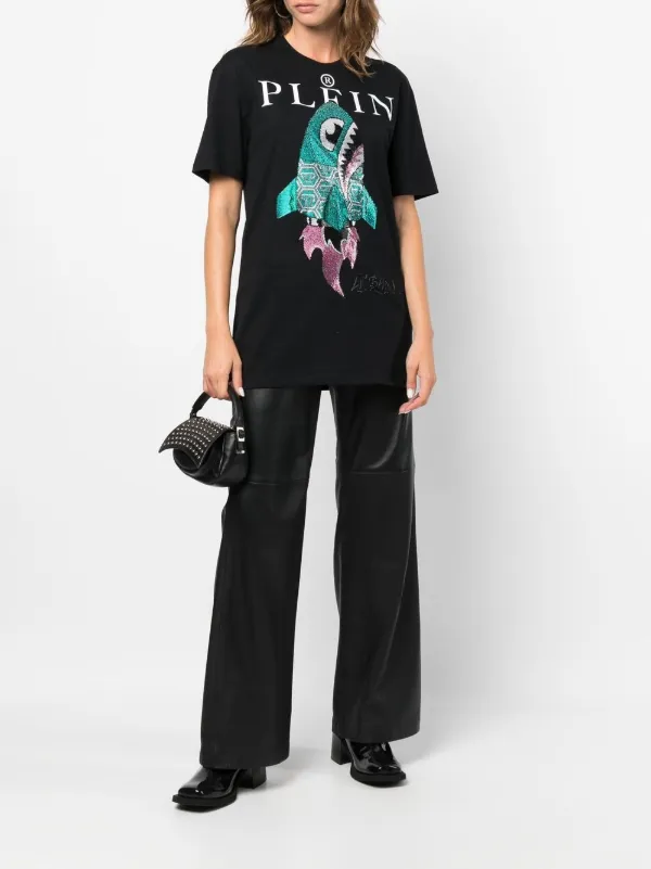 Philipp Plein Lil Shark short-sleeve T-shirt | Black | FARFETCH