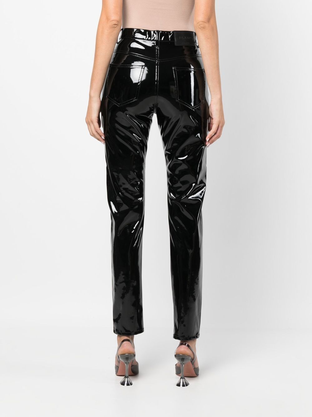 Philipp Plein Super-High waisted biker trousers Women