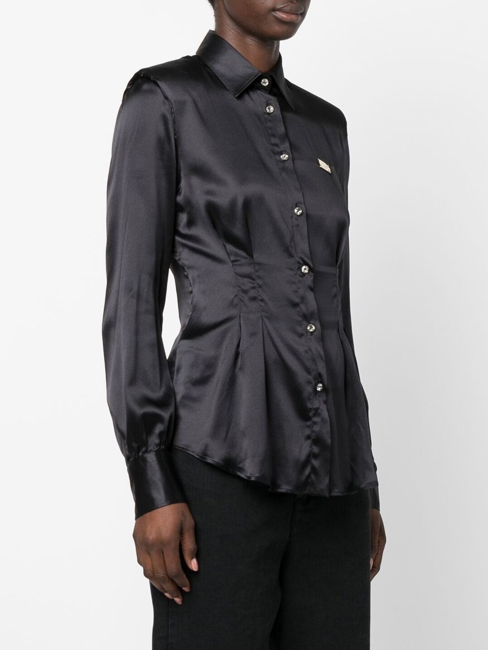 Philipp Plein button-up padded-shoulder shirt Women