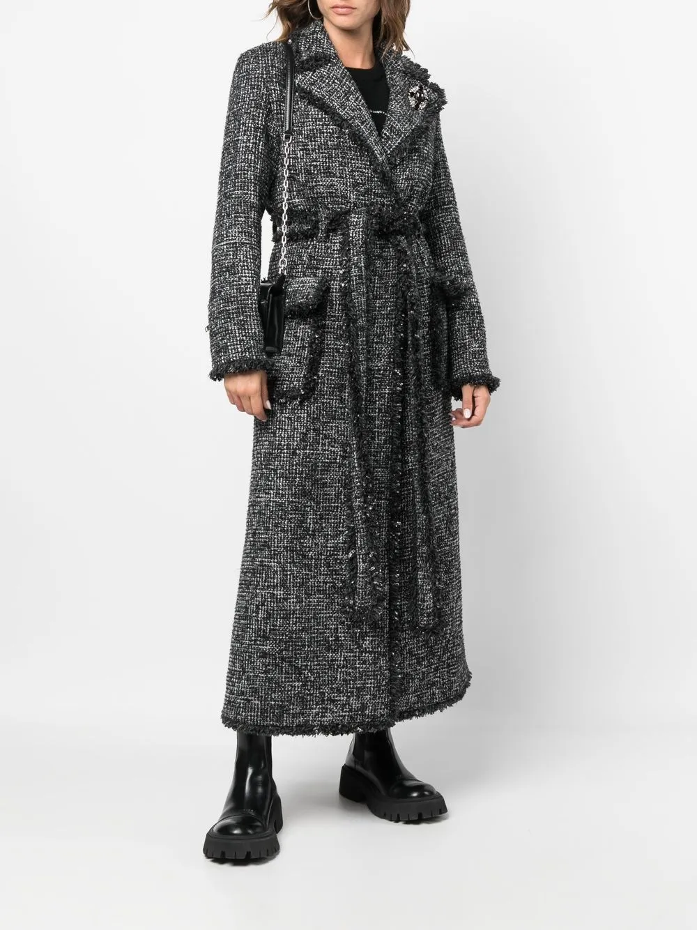 Philipp Plein Mantel met ceintuur - Wit