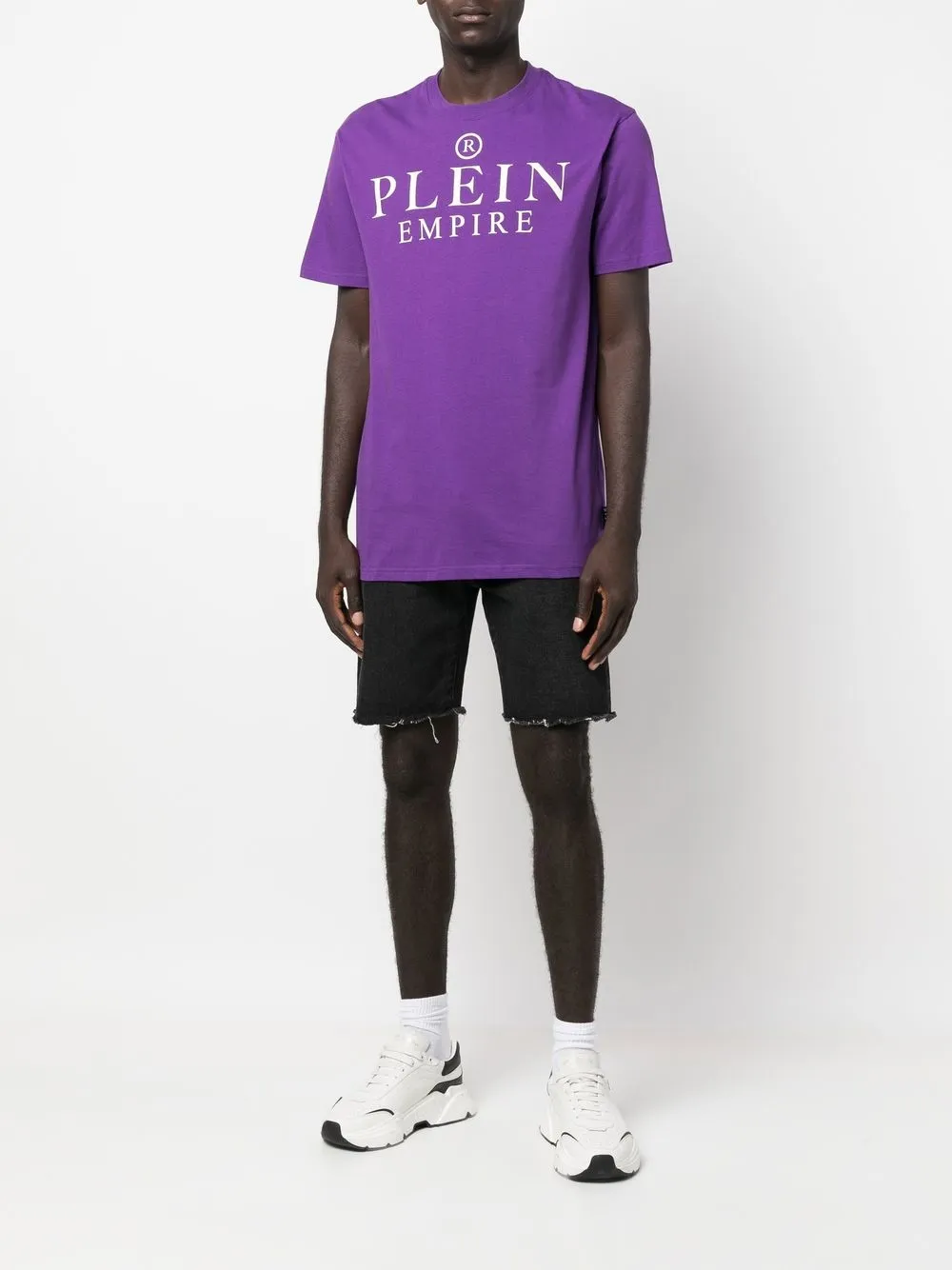 Philipp Plein T-shirt met logoprint - Paars