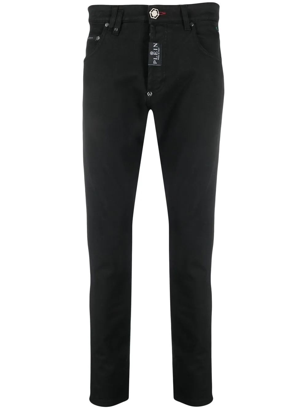 

Philipp Plein Hexagon-patch skinny jeans - Black