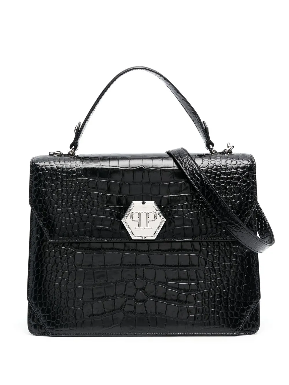 

Philipp Plein Cocco Print tote bag - Black