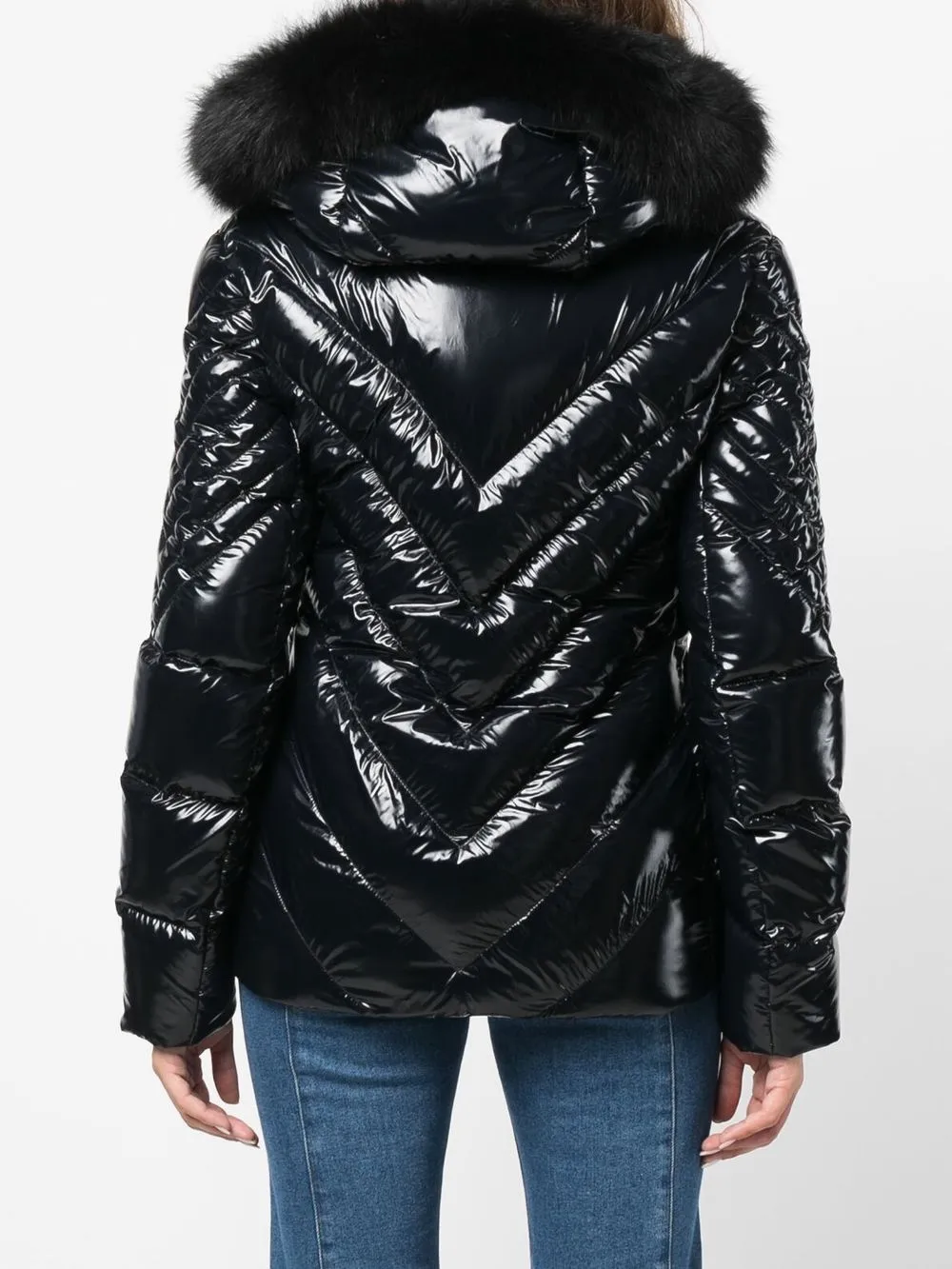 Shop Philipp Plein Feather-down Padded Jacket In Schwarz