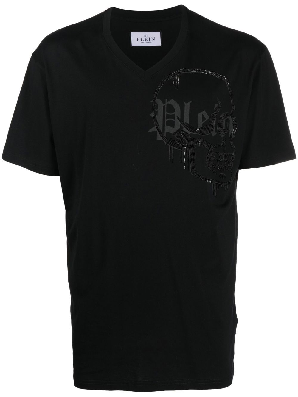 

Philipp Plein V-neck logo T-shirt - Black