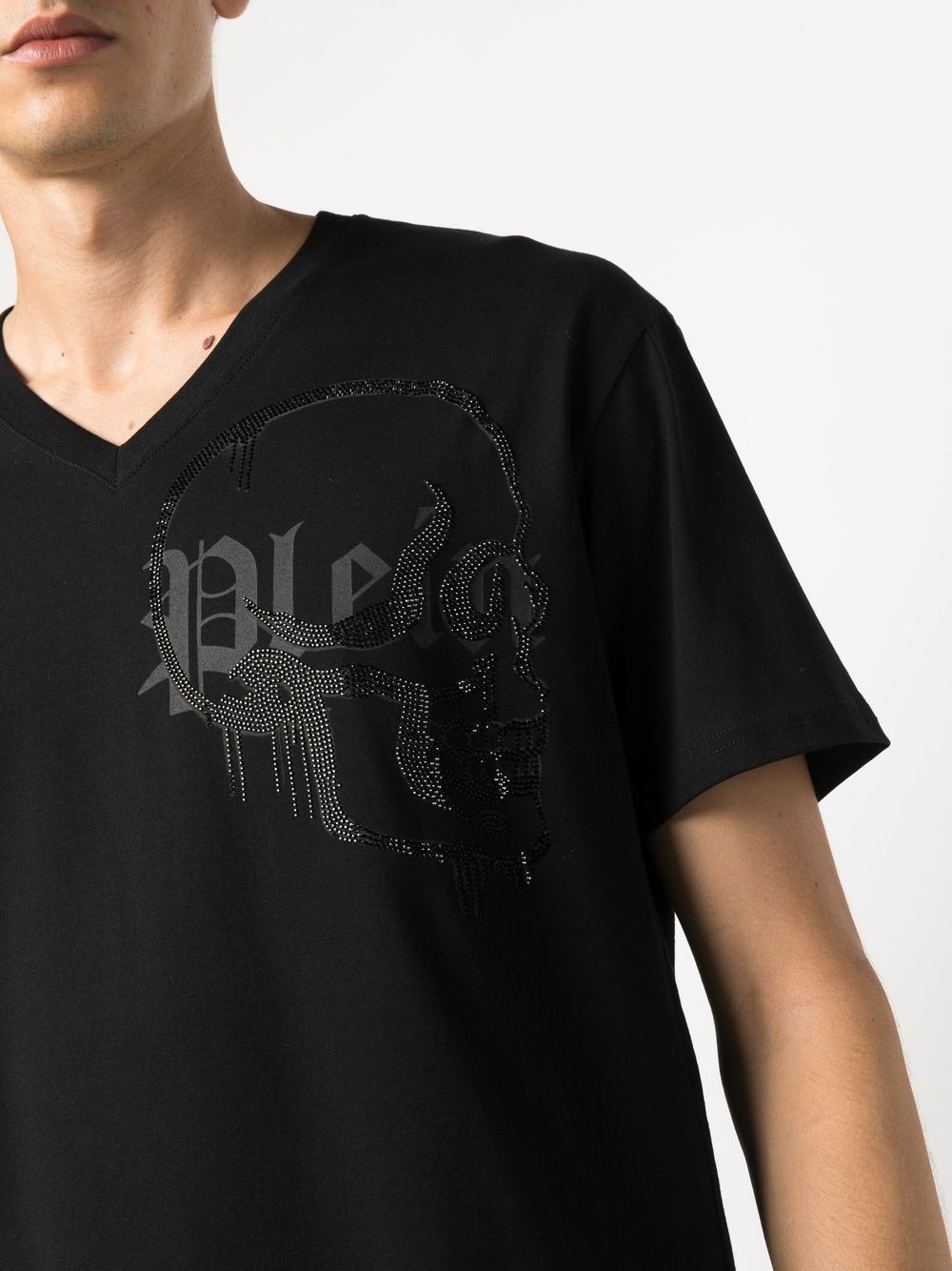 Philipp Plein V-neck logo T-shirt Men