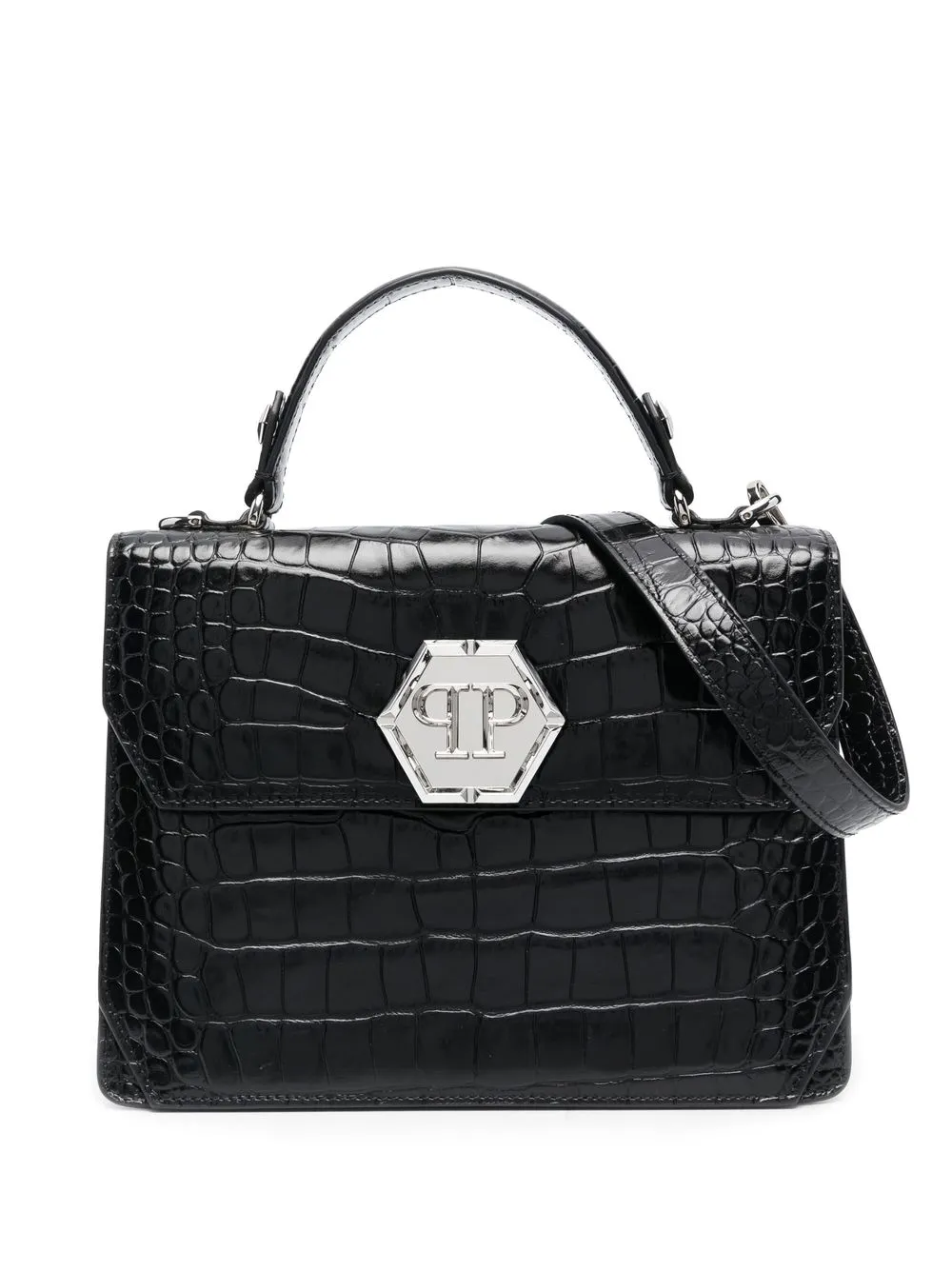 

Philipp Plein Cocco Print Medium tote bag - Black