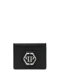 Philipp Plein Hexagon-plaque cardholder - Black