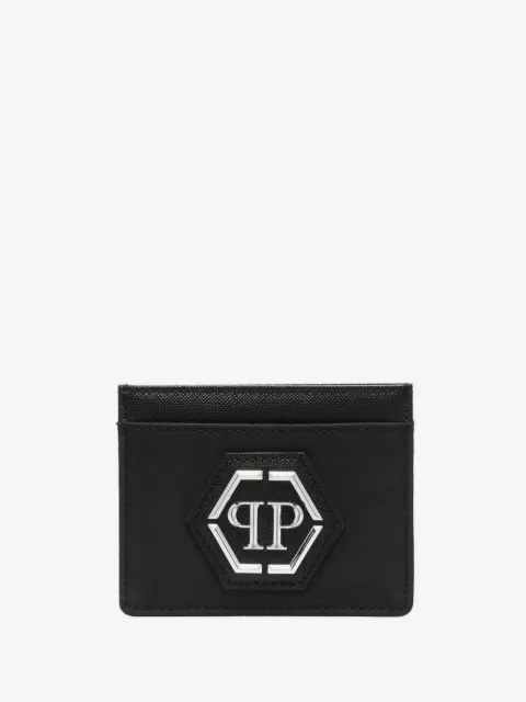 Philipp Plein tarjetero con placa Hexagon