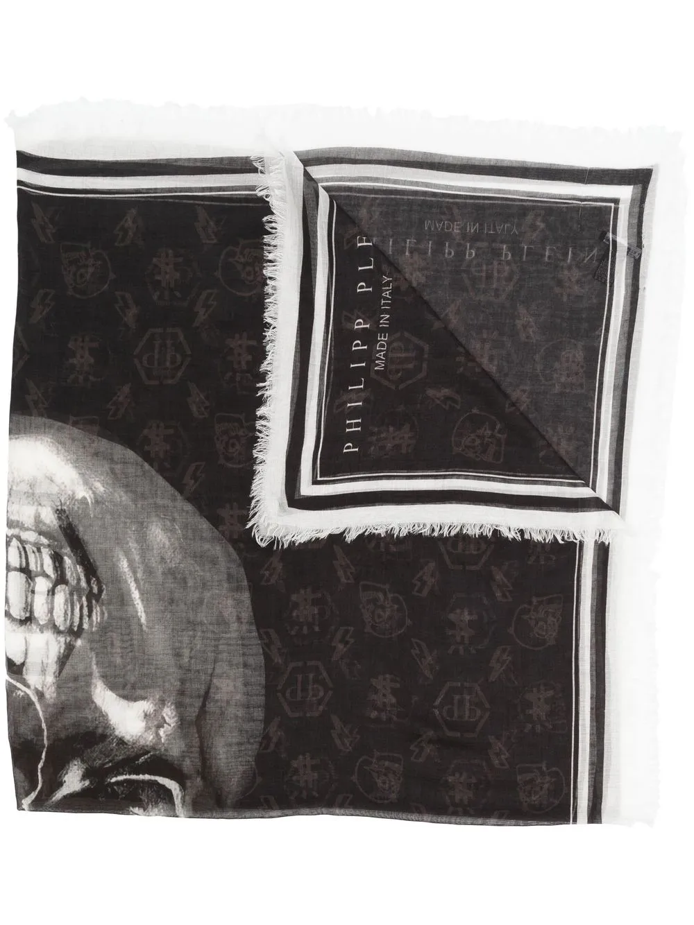 

Philipp Plein mascada con estampado Skull - Negro