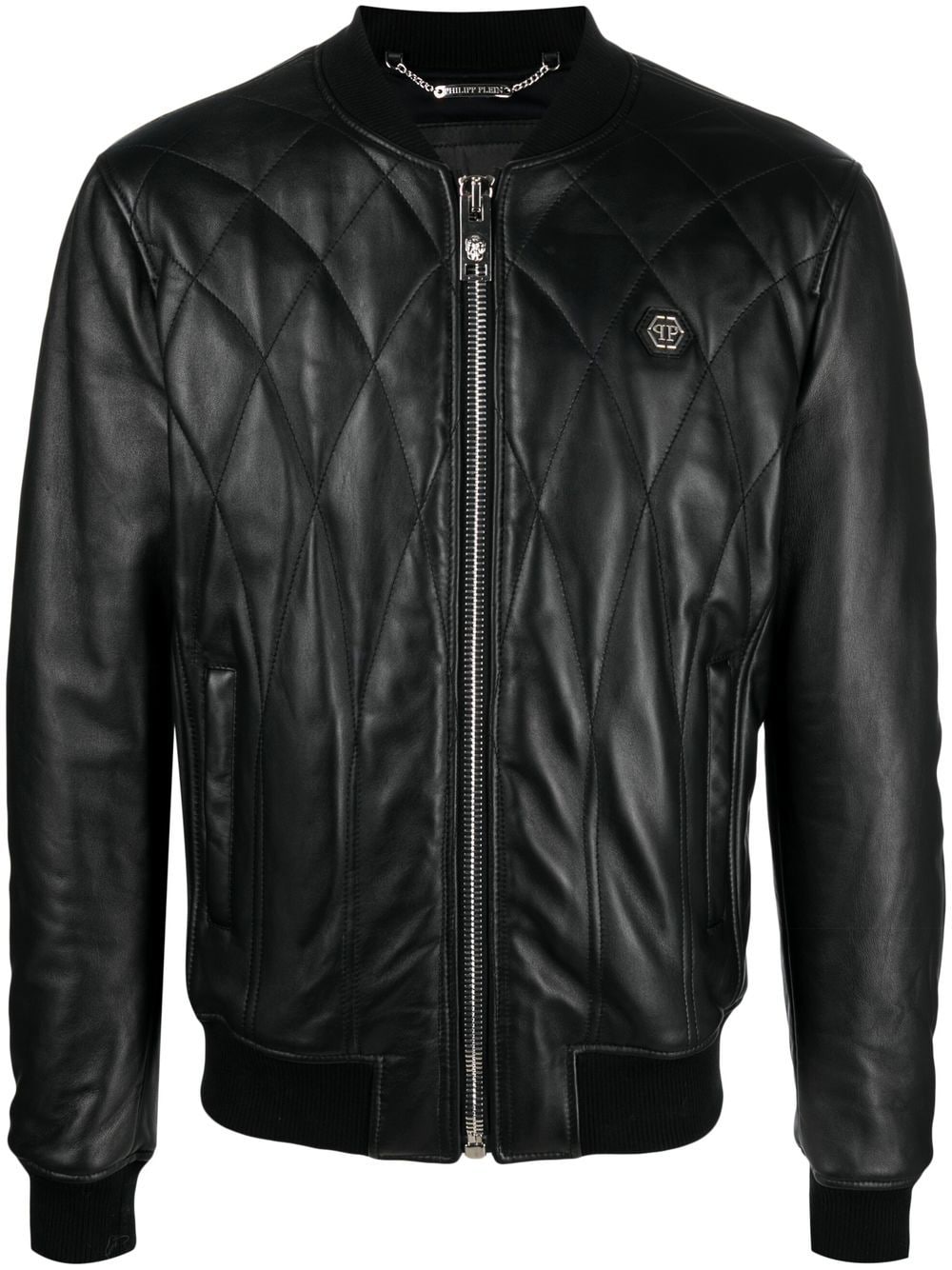 Philipp Plein Leather Bomber Jacket - Farfetch