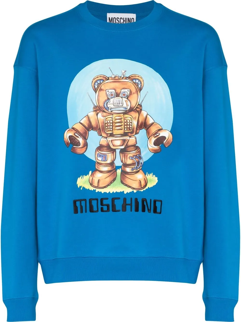 

Moschino sudadera Robot Bear - Azul