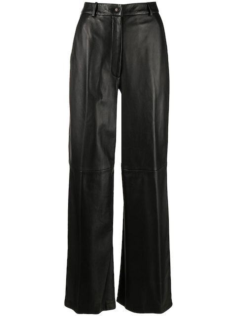 Loulou Studio straight leather trousers