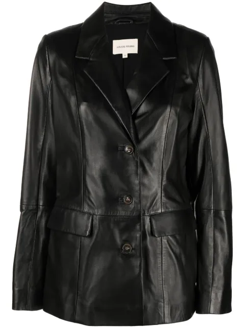 Loulou Studio blazer en cuir à simple boutonnage