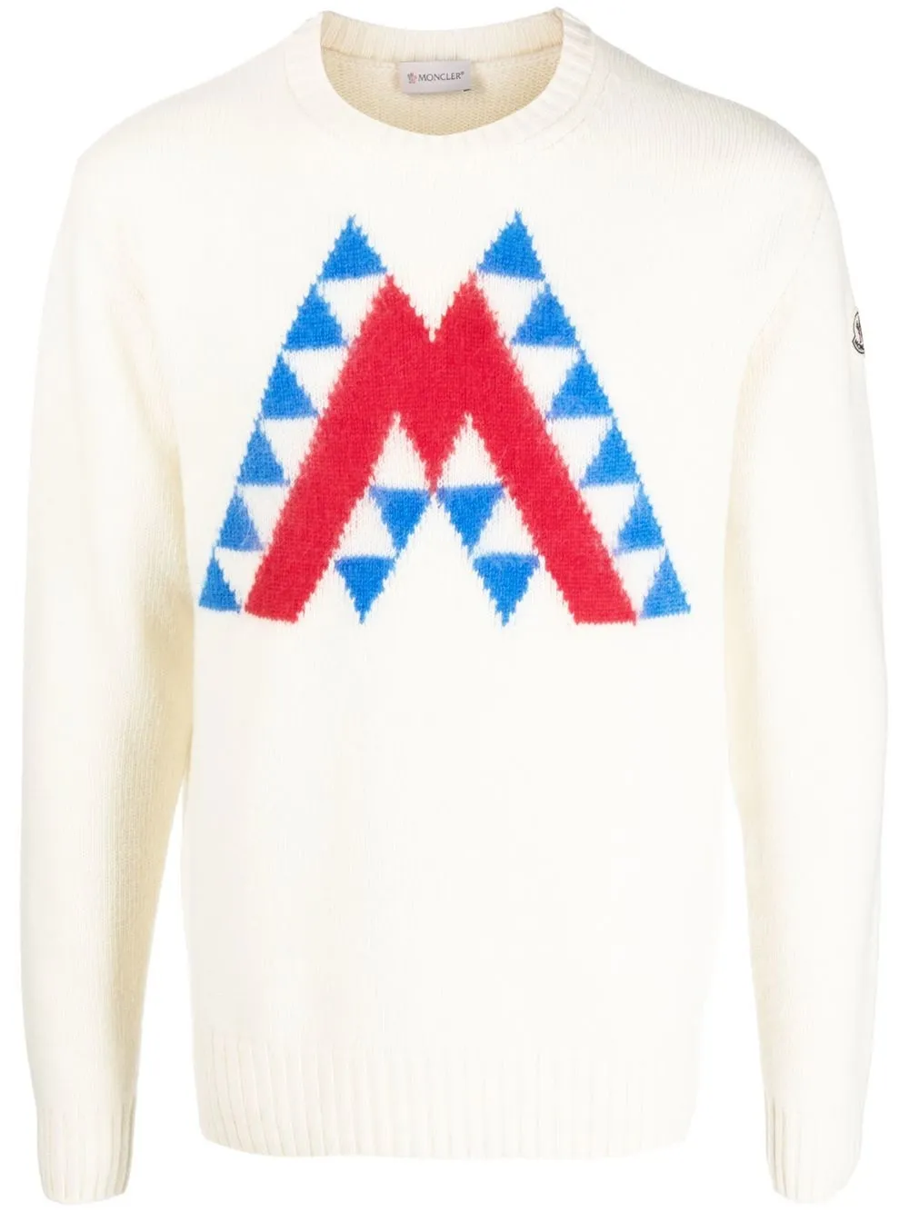 

Moncler intarsia-logo wool jumper - Neutrals