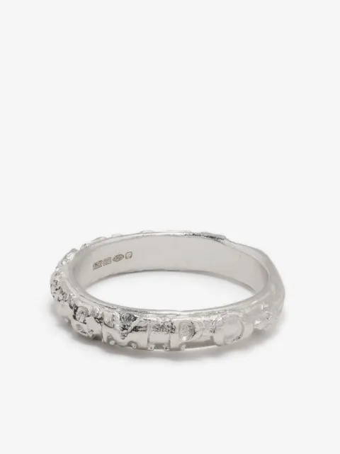 Alighieri Amore embossed sterling-silver ring