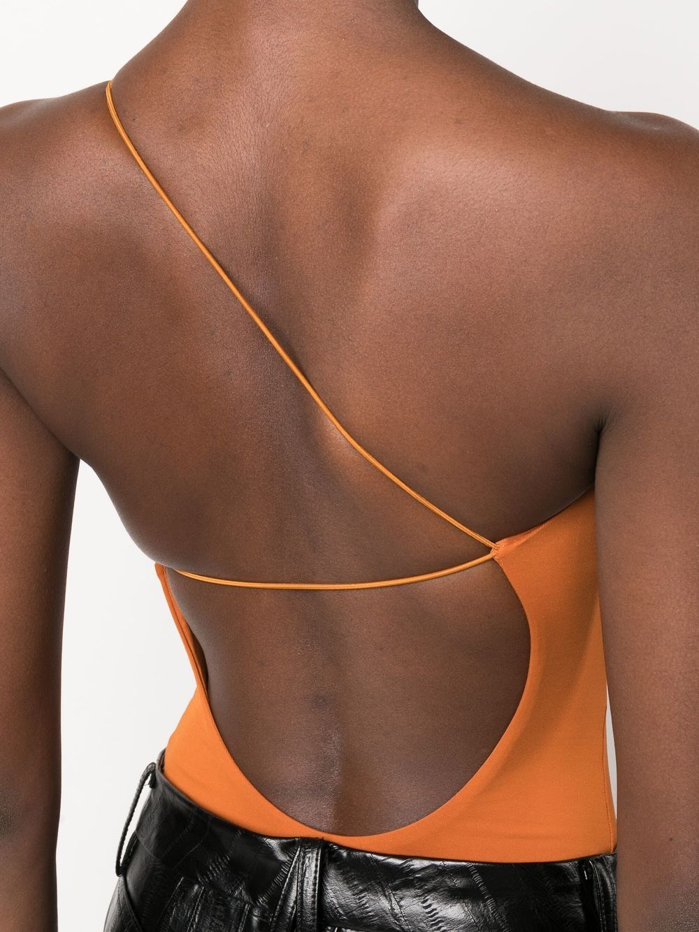 one shoulder spaghetti strap bodysuit