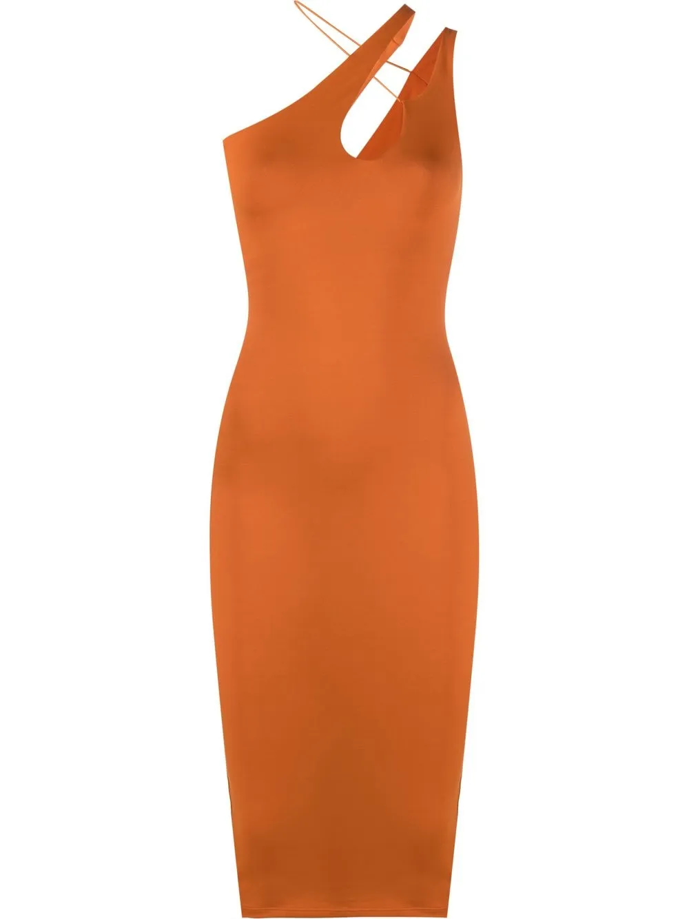 

ALIX NYC vestido midi Blair asimétrico - Naranja