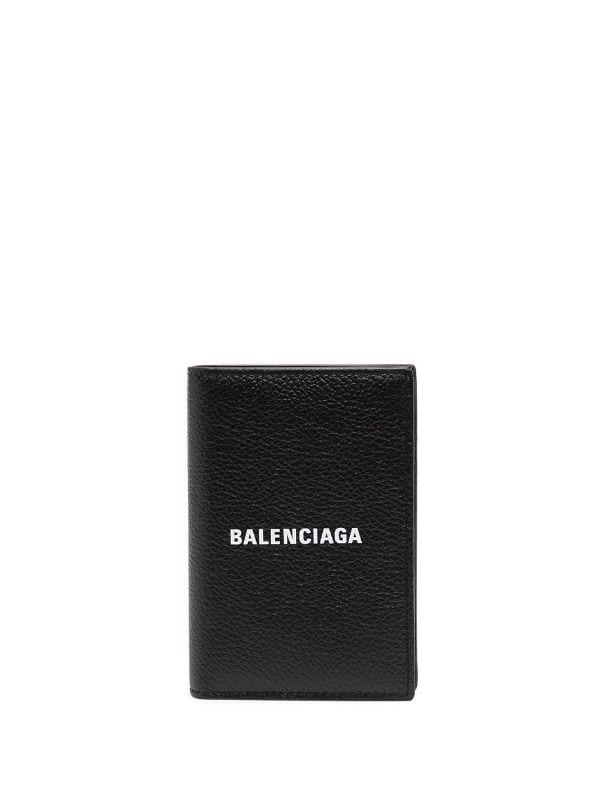 Balenciaga logo-print bi-fold wallet black | MODES