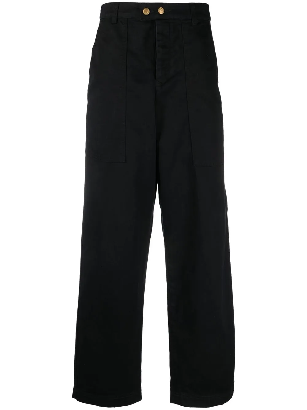 

B SIDES pantalones chinos anchos - Negro