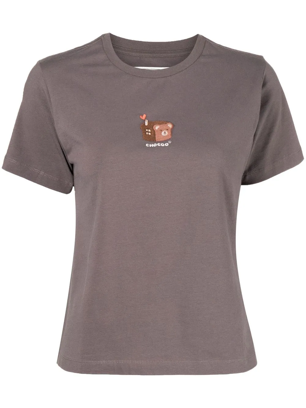 

CHOCOOLATE logo-embroidered T-shirt - Grey