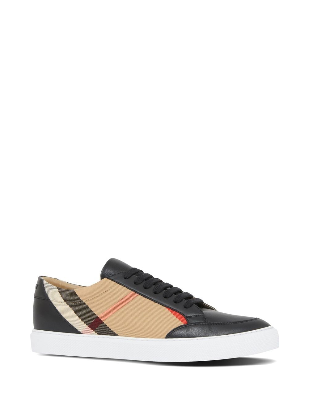 Shop Burberry House Check-print Lace-up Sneakers In Schwarz