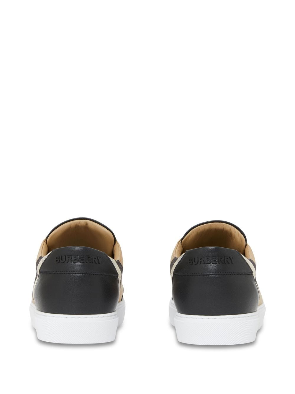 Shop Burberry House Check-print Lace-up Sneakers In Schwarz
