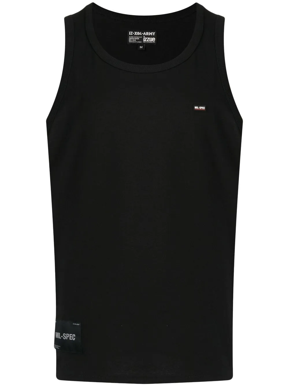 

izzue logo-patch U-neck vest - Black