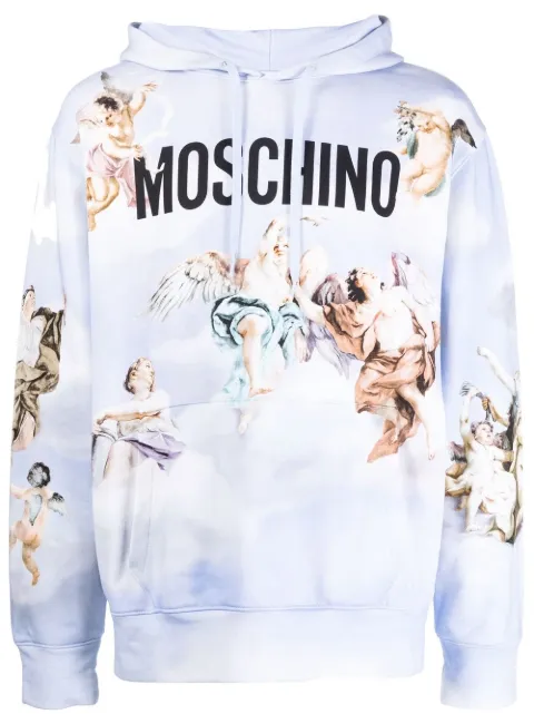 Moschino logo graphic print hoodie
