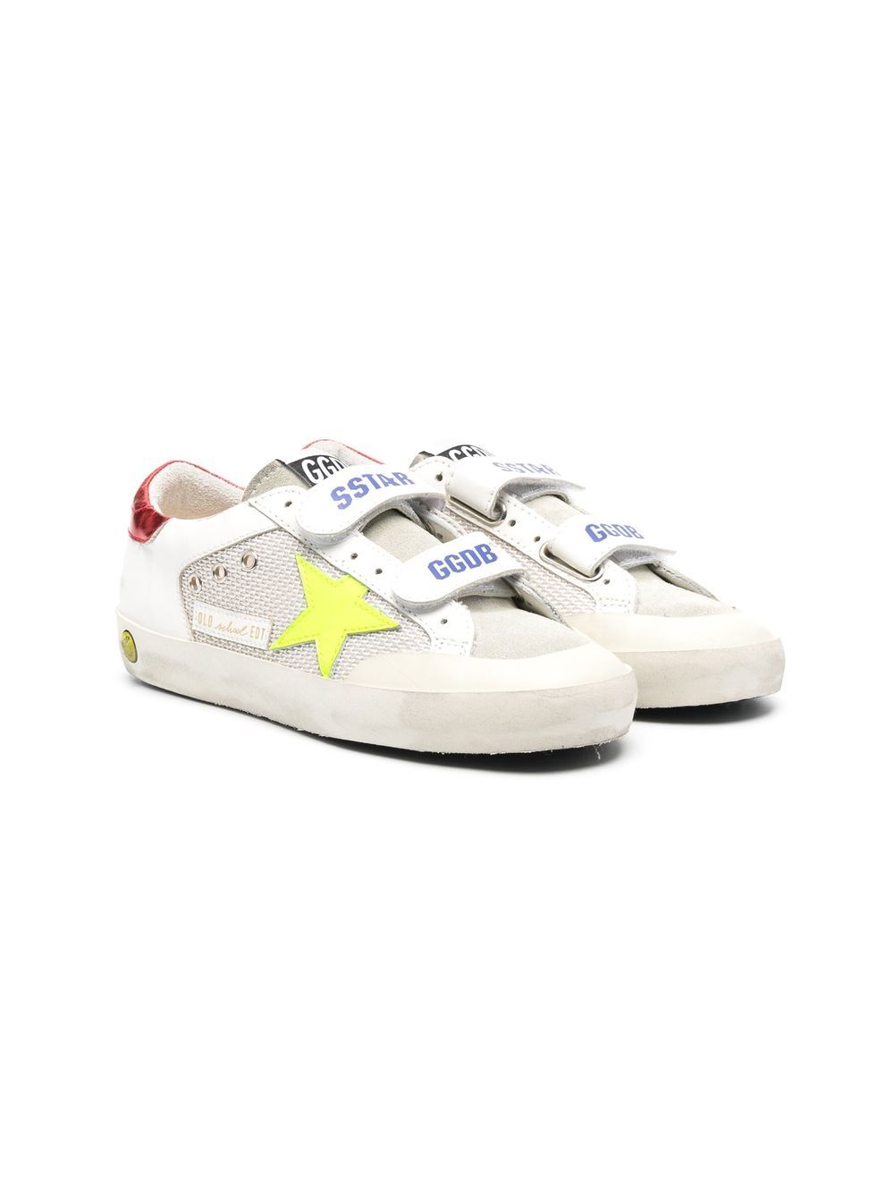 

Golden Goose Kids panelled touch-strap sneakers - White