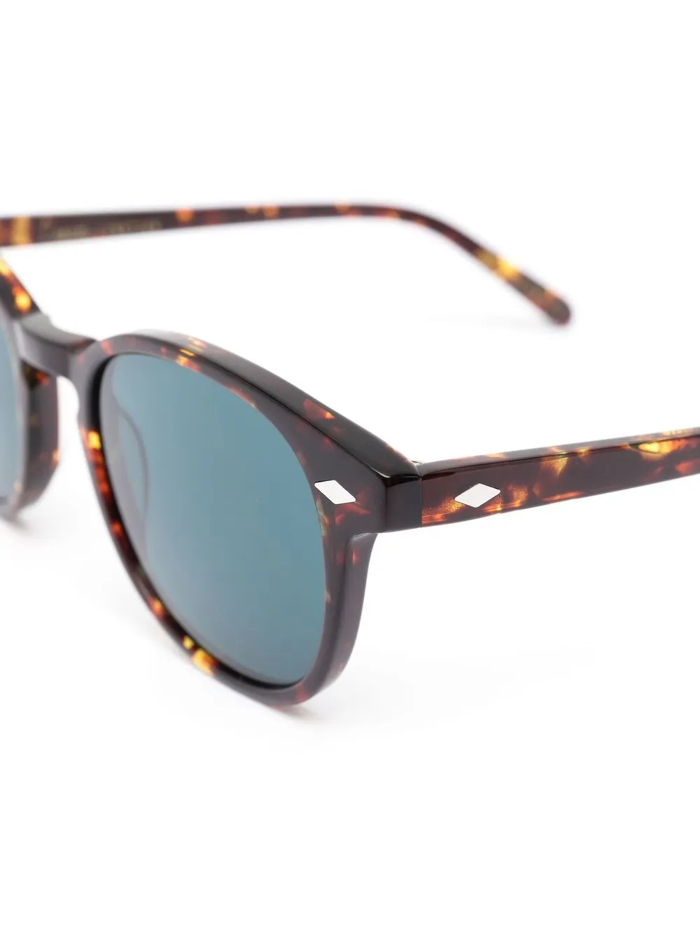  Lesca Runde Sonnenbrille In Schildpattoptik   Braun 
