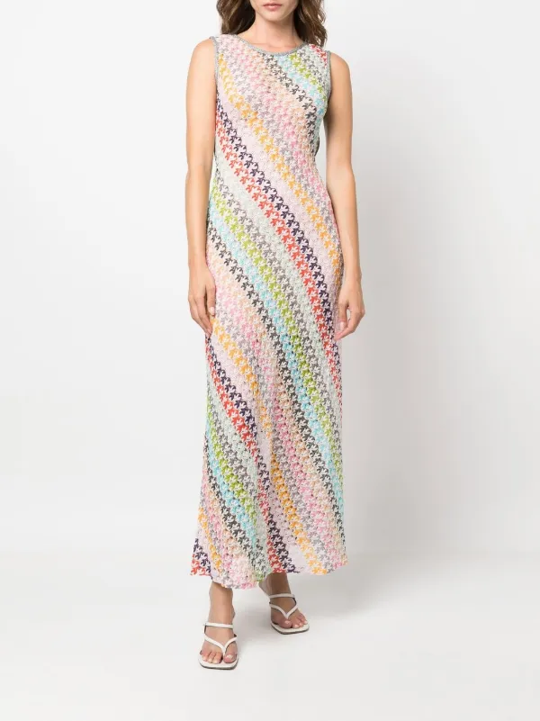 Missoni Embroidered Knit Maxi Dress 