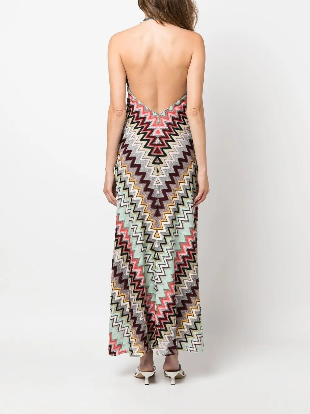 Missoni Robe Longue En Maille à Motif Géométrique Farfetch