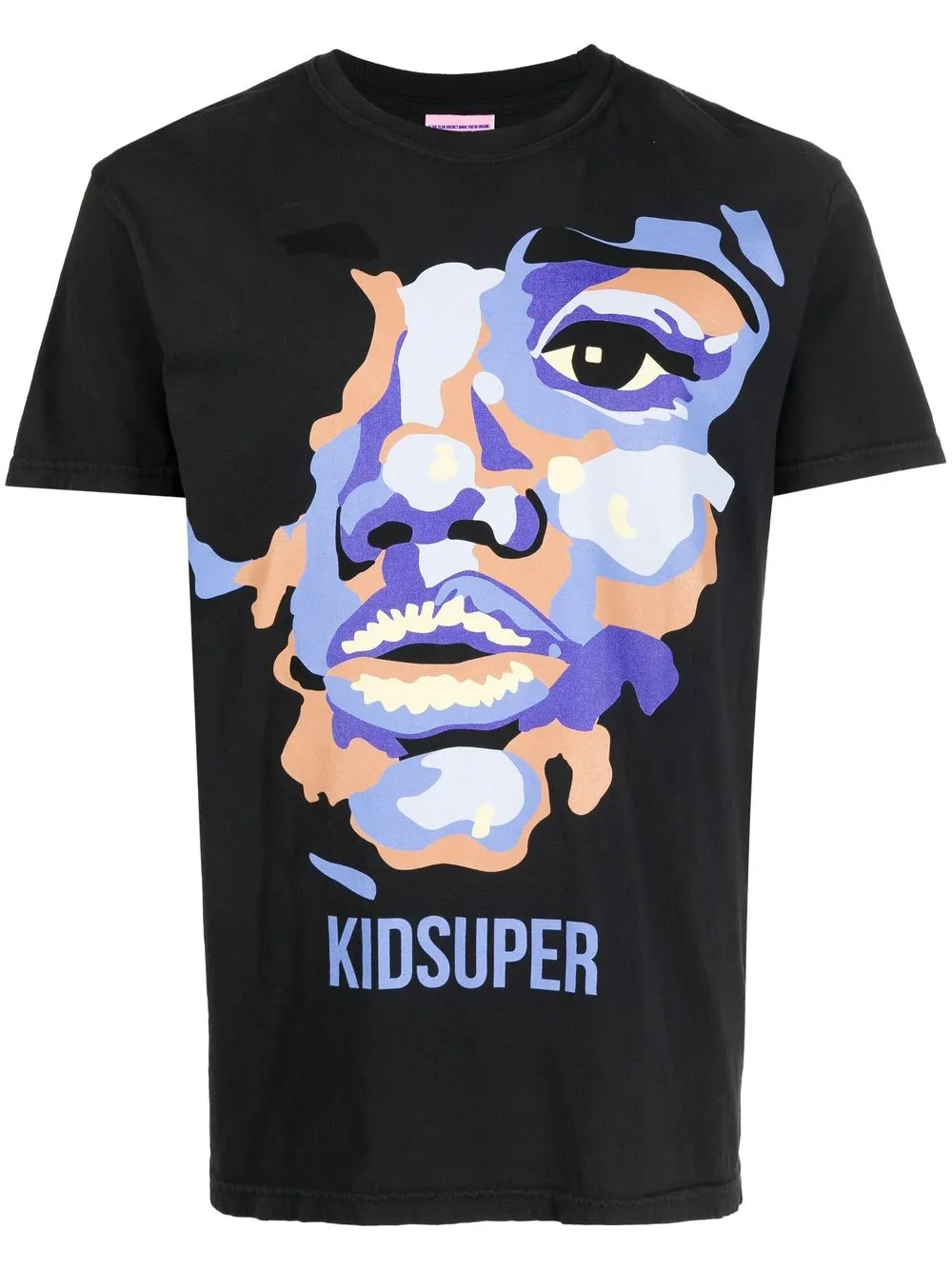 

KidSuper playera con estampado gráfico de cara - Negro