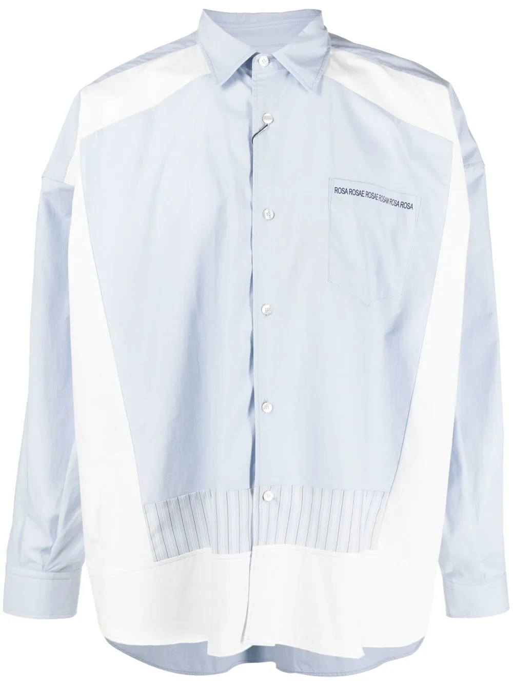 

ETRO panelled long-sleeved shirt - Blue