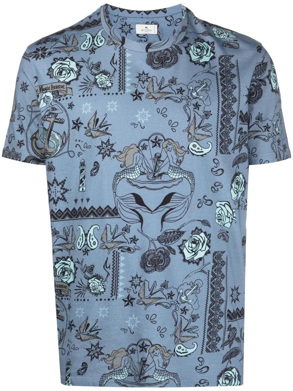 

ETRO playera estampada - Azul