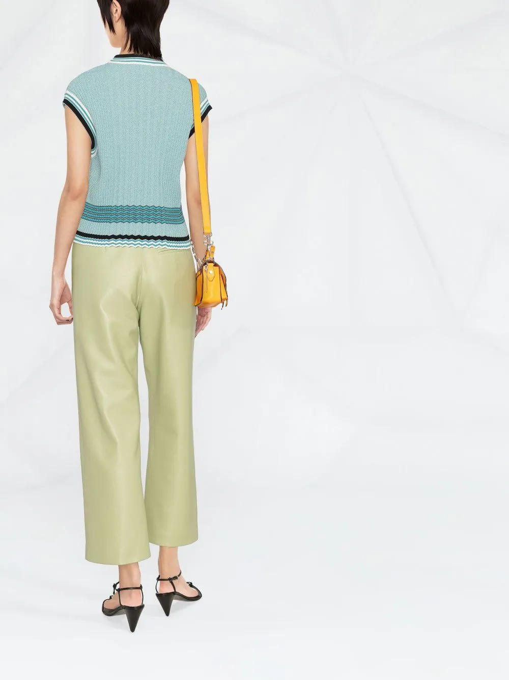 Victoria Beckham Herringbone Pattern Sweater Farfetch