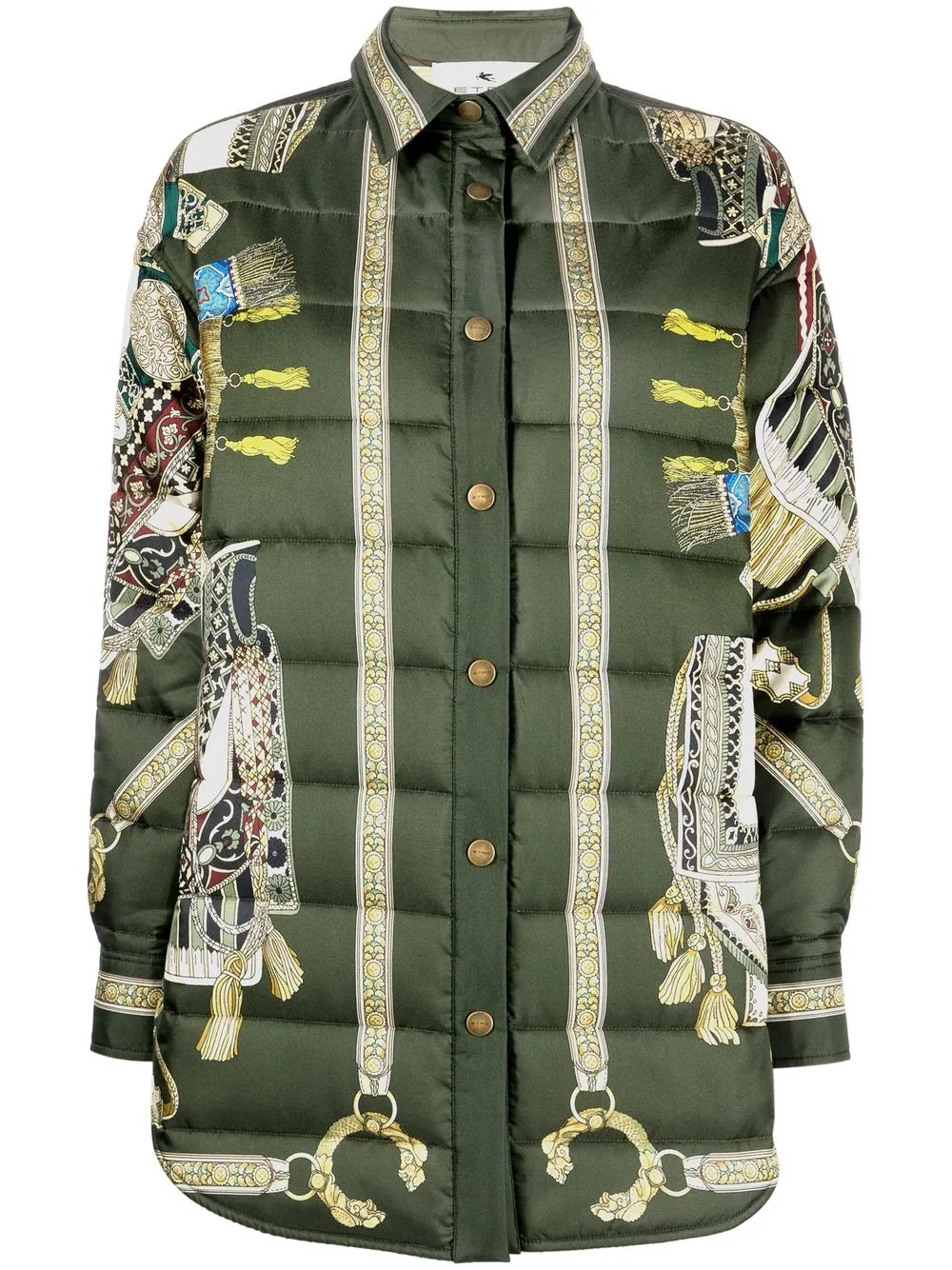 

ETRO abstract-print padded jacket - Green